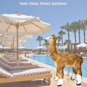 Jet Creations inflatable alpaca, vinyl material, durable and lightweight