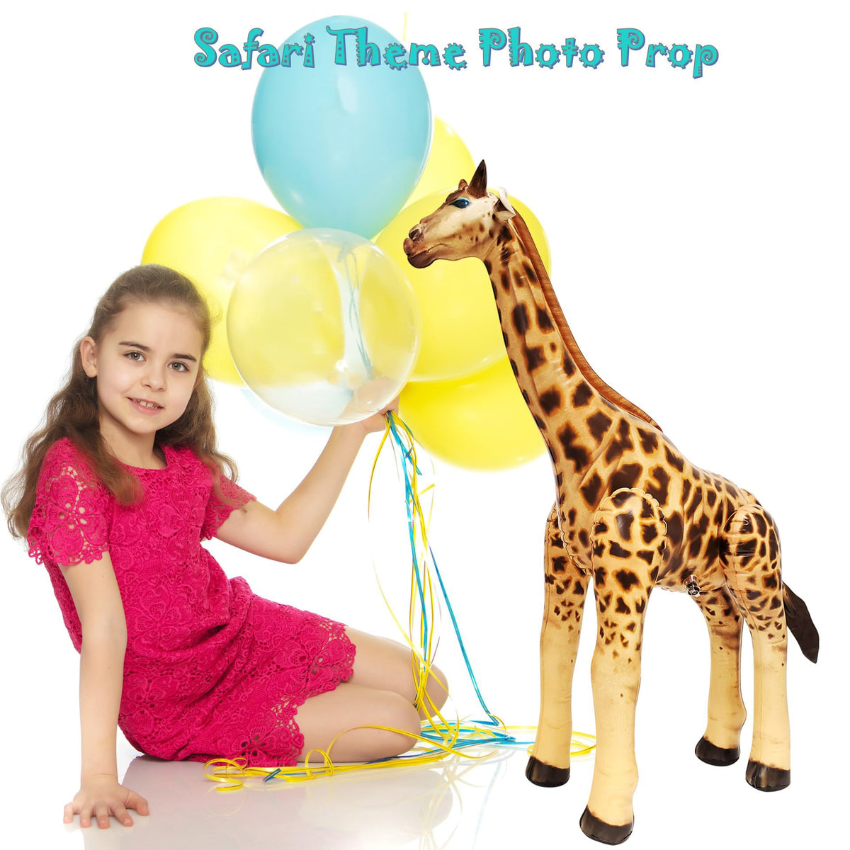 Jet Creations giraffe inflatable with realistic CMYK print and bright colors.