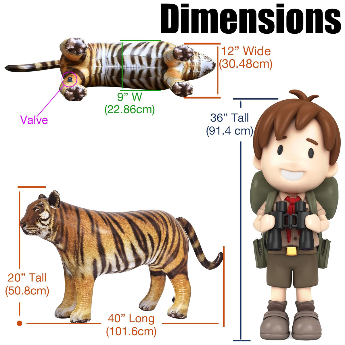 Jet Creations tiger photo prop ideal for memorable photos.