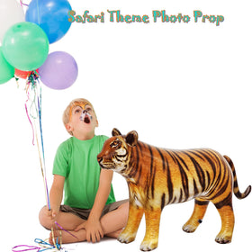 Jet Creations tiger side view inflatable enhances party atmosphere.