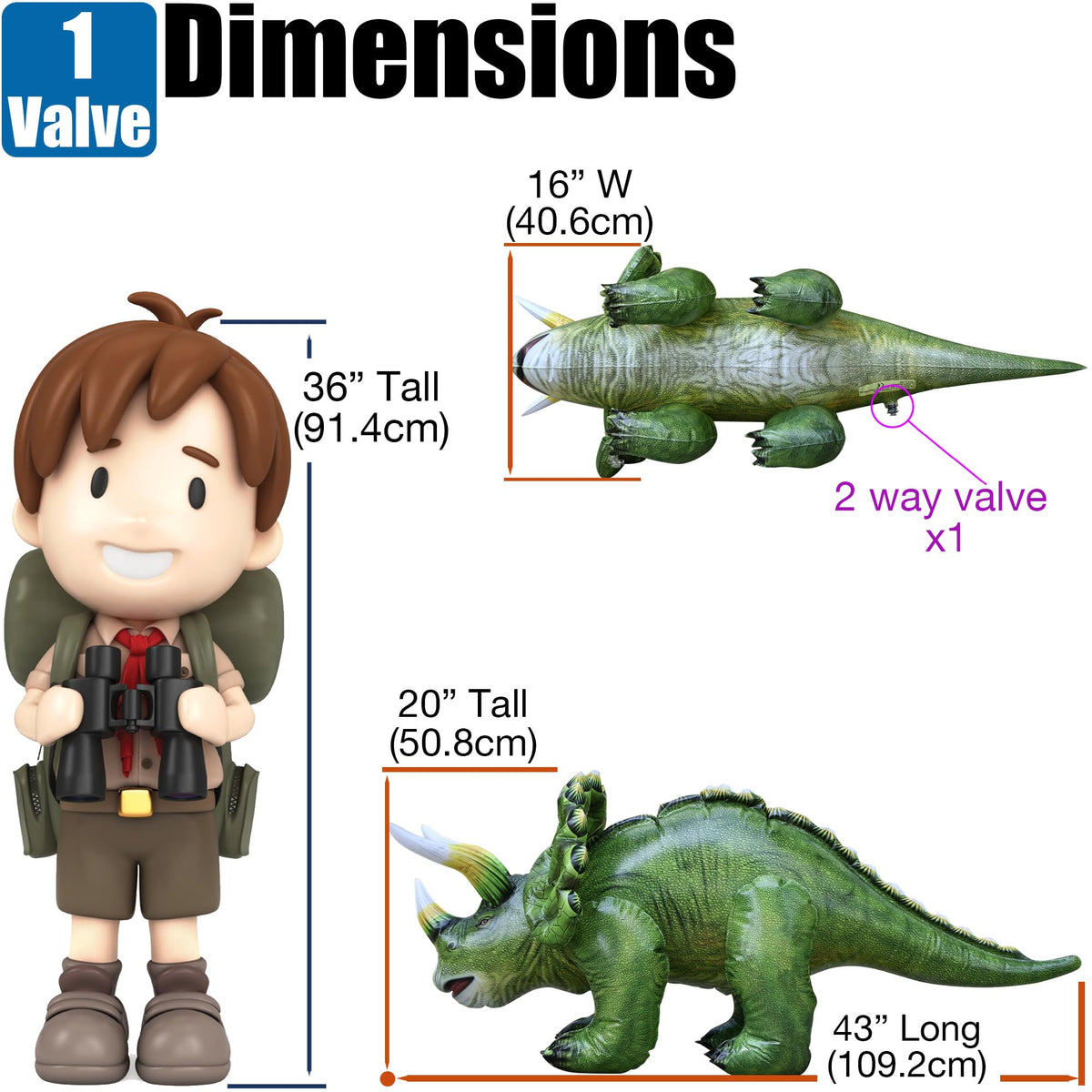 Jet Creations Triceratops size green fits spacious playrooms.