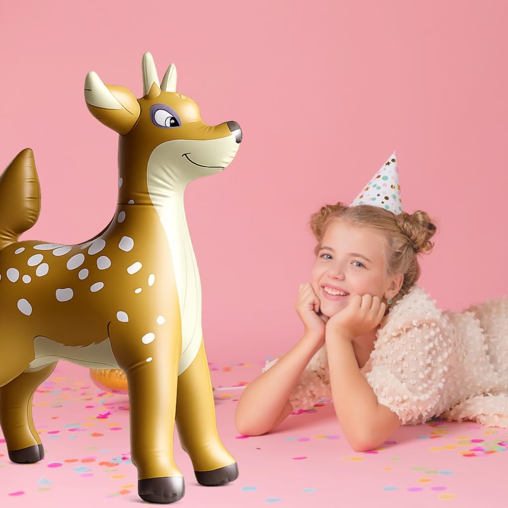 Jet Creations weather-resistant vinyl deer remains soft in cold weather for seasonal use.