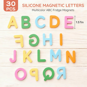 Jet Lag silicone alphabet letters hand grip for little hands strengthens fine motor skills.
