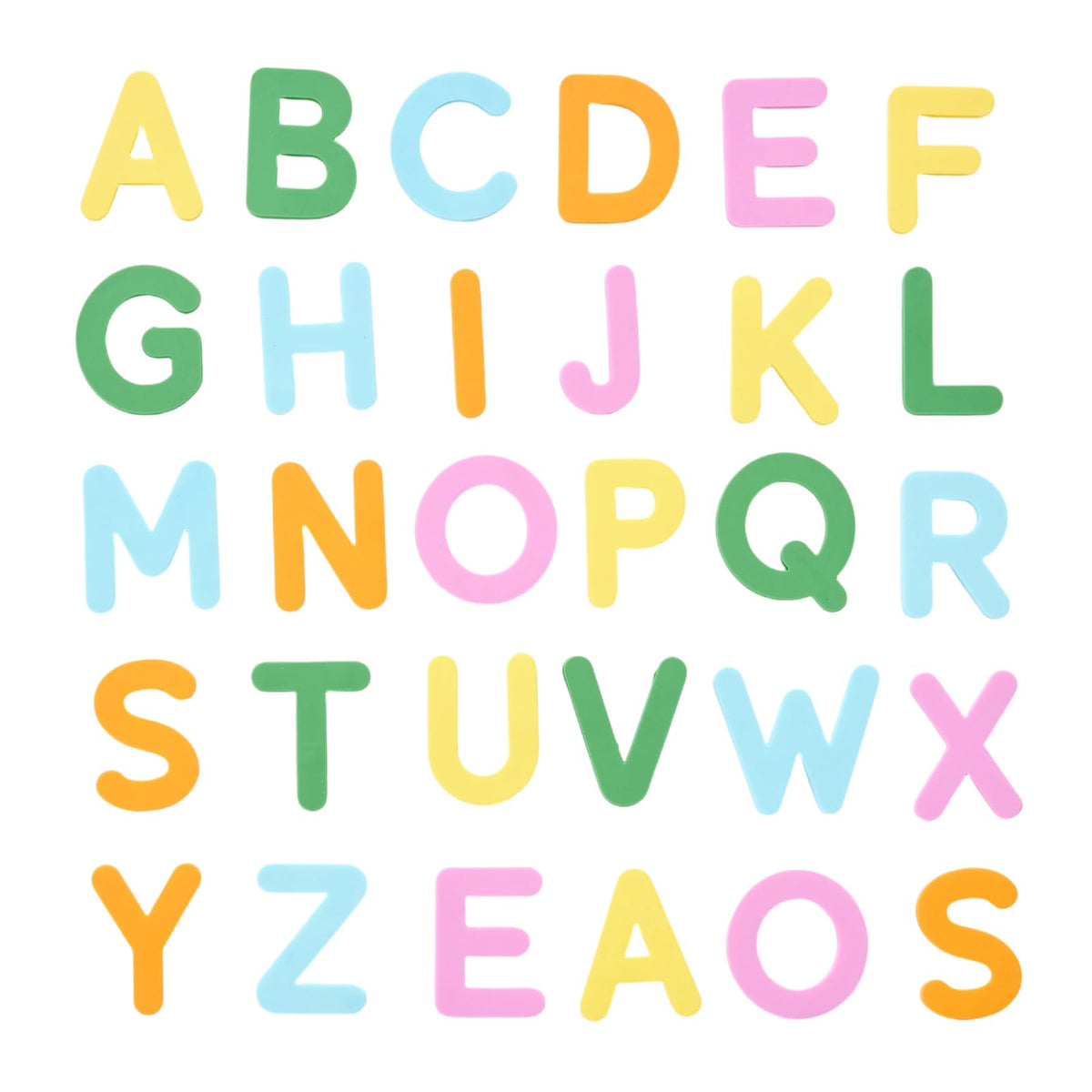 Jet Lag silicone alphabet letters on fridge support quick letter recognition and playful learning.
