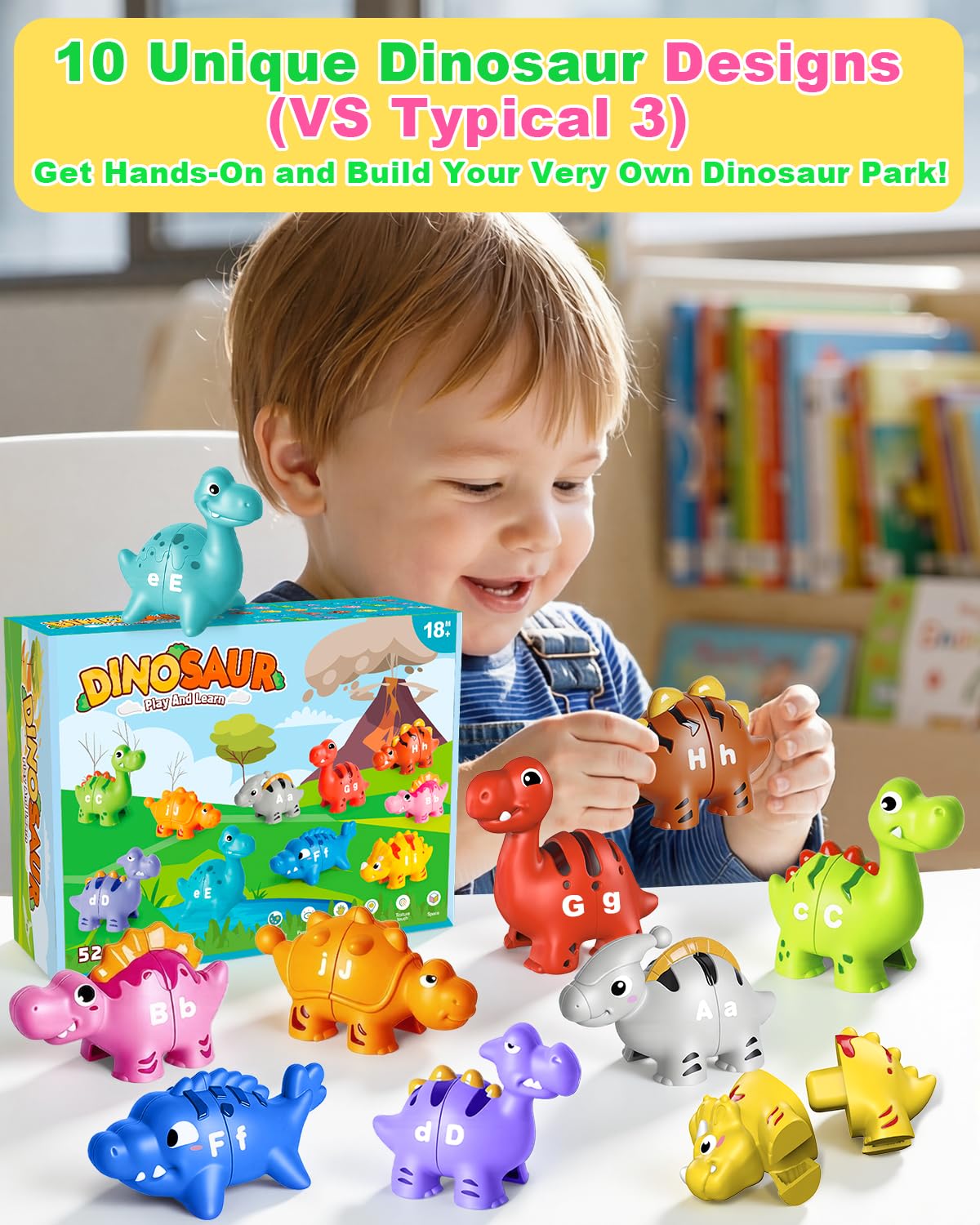 Jetbotell double-sided ABC matching supports memory and fine motor coordination