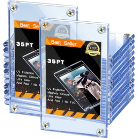 Jetec 15-piece acrylic card protectors for baseball cards securely display collection