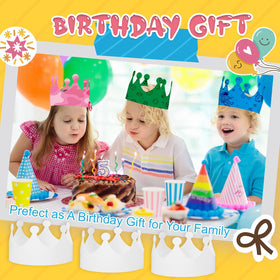 Jetec white crowns ideal for birthday parties and baby showers