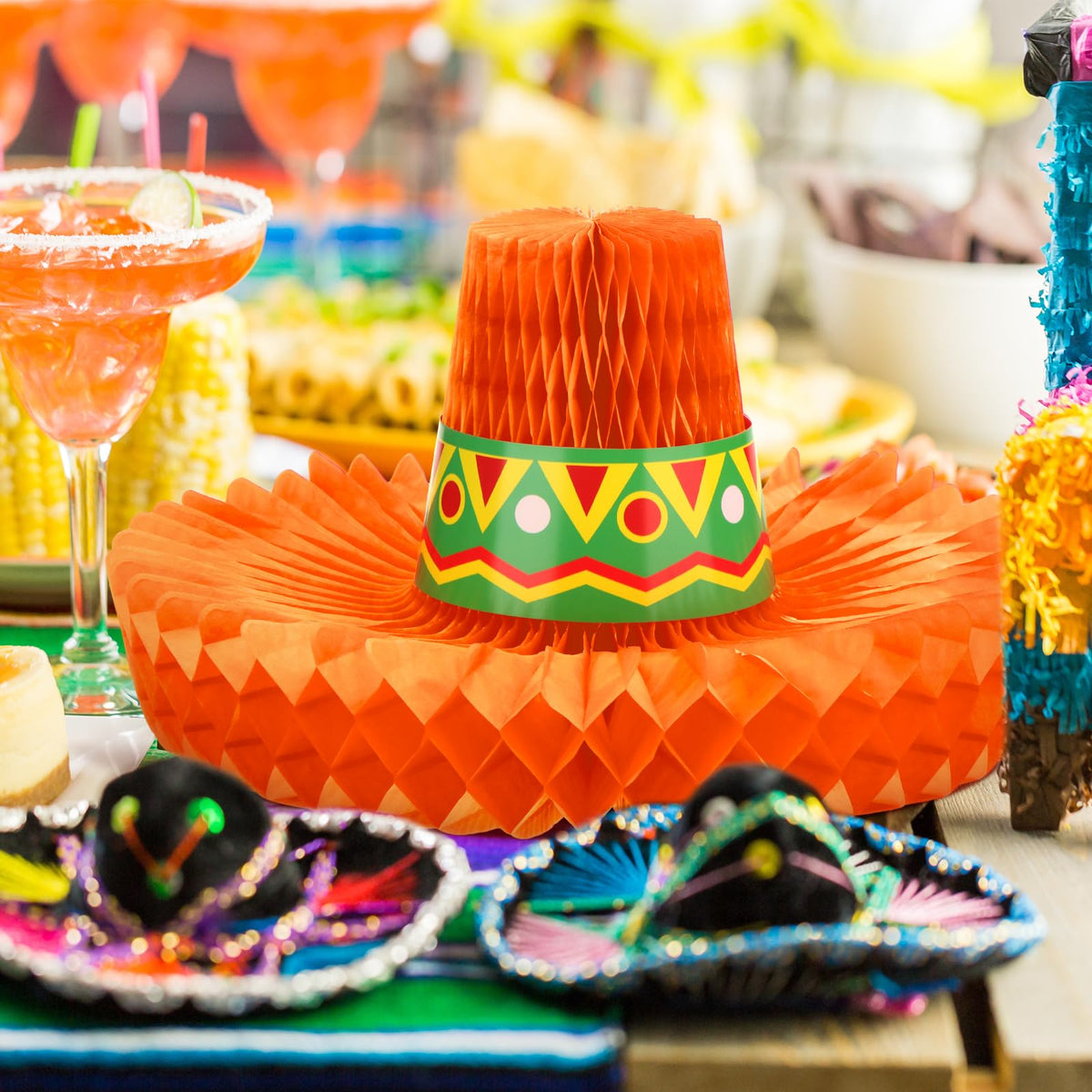Jetec Mexican fiesta color scheme creates a vibrant event ambiance.