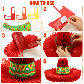 Jetec 11.8-inch sombrero centerpiece elevates Day of the Dead table settings.