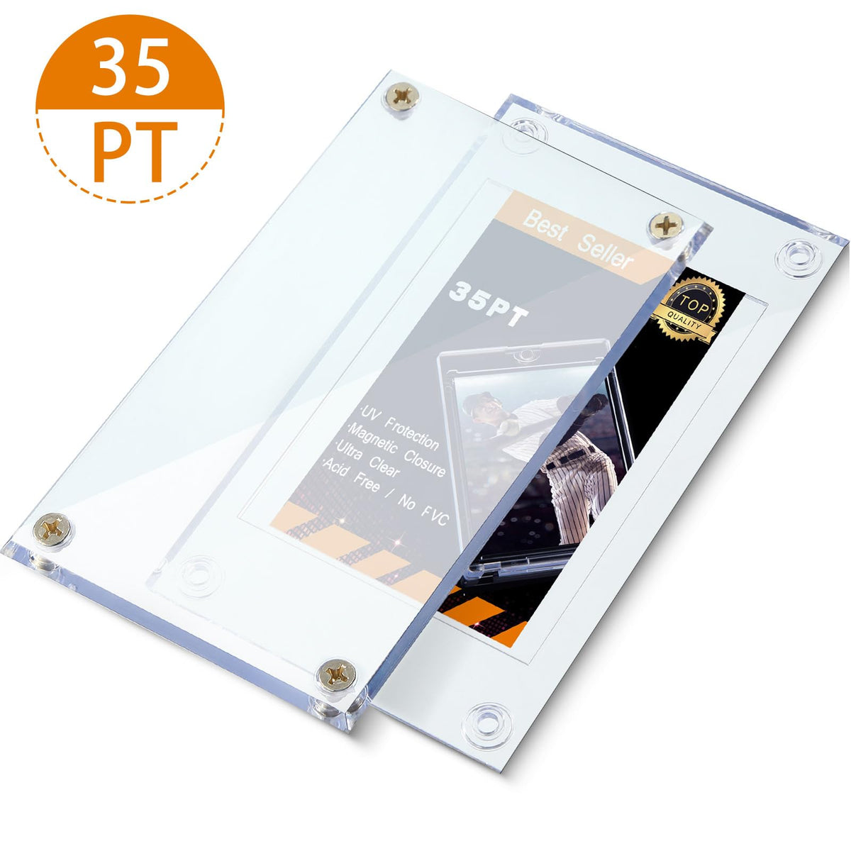 Jetec transparent acrylic protectors ideal for sports cards storage and display