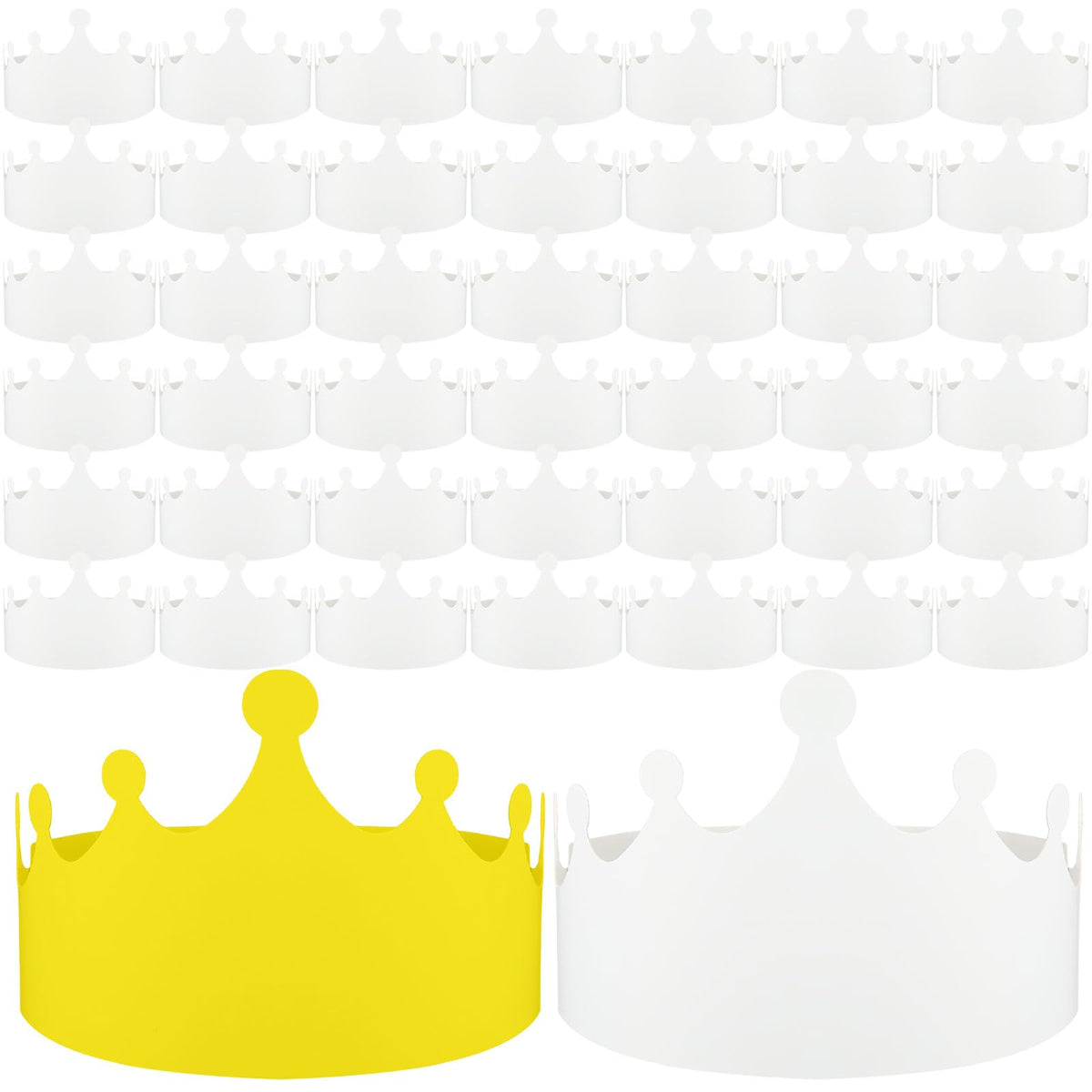 Jetec white paper crowns pack for bulk party decorations and crafts
