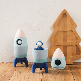Jetm·HH blue rocket stack with soft edges for tiny hands