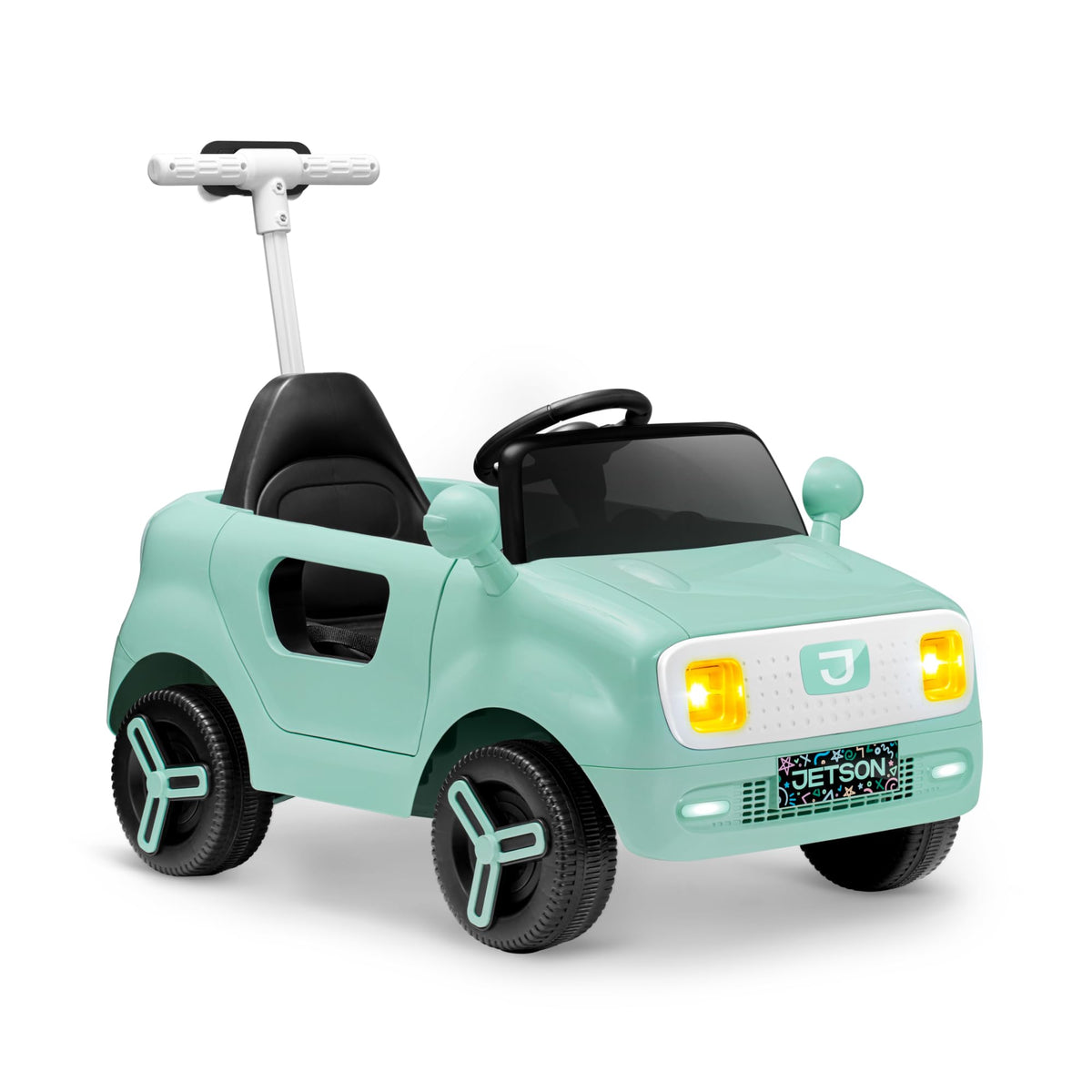 Jetson Mako push car with handlebar for parent-assisted playtime.
