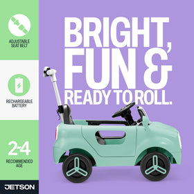 Jetson Mako steering wheel and pedal for realistic early driving experience.