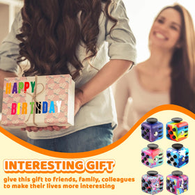 Jevuoyee 6-pack fidget cubes portable case keeps toys ready for on-the-go use