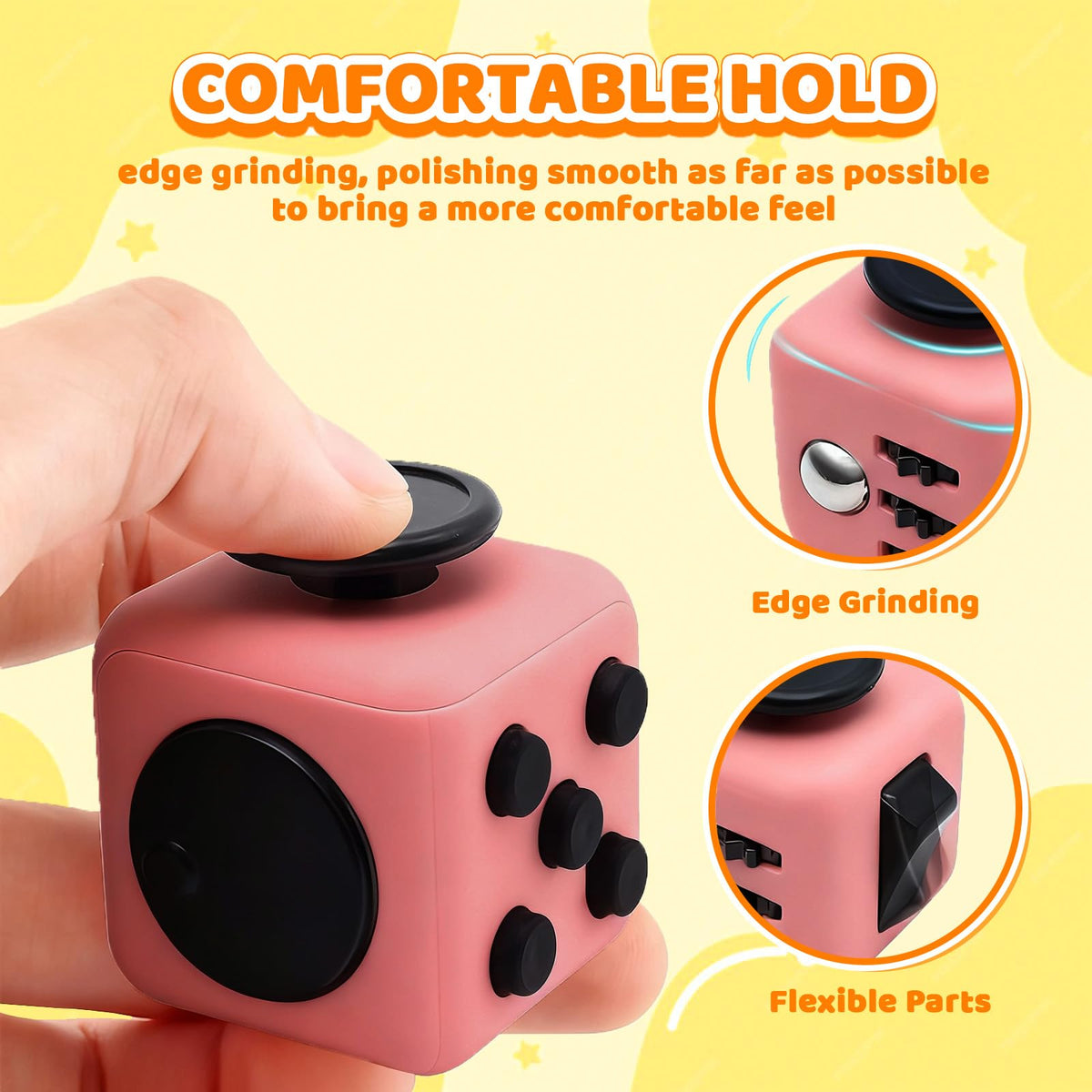 Jevuoyee fidget cube rotate action enhances finger dexterity during tasks