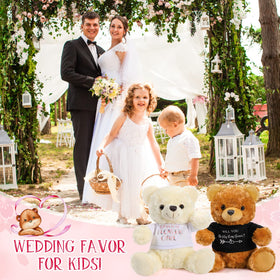 Jexine flower girl plush enhances party decor and keepsake moments at weddings.