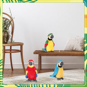 Jexine Macaw parrot plush washable PP cotton for easy care.