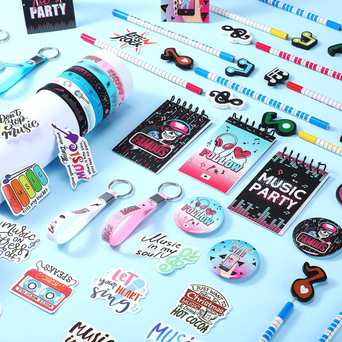Jexine music stickers to decorate and customize party decor