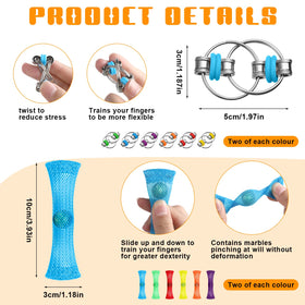 Jexine spiked sensory rings providing tactile relief and muscle massage