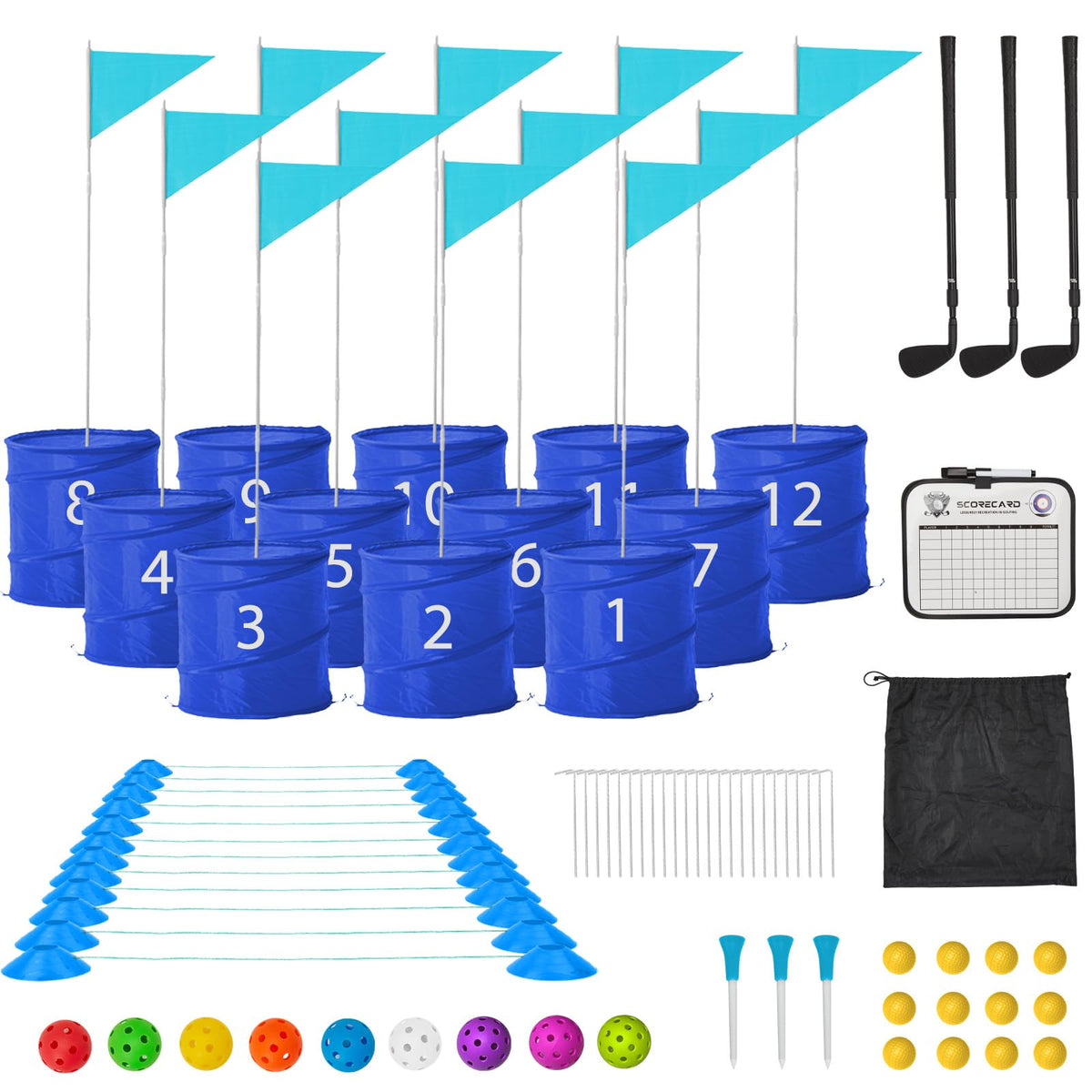 JFHID bucket yard golf with carry bag enables easy transport to beach or park.