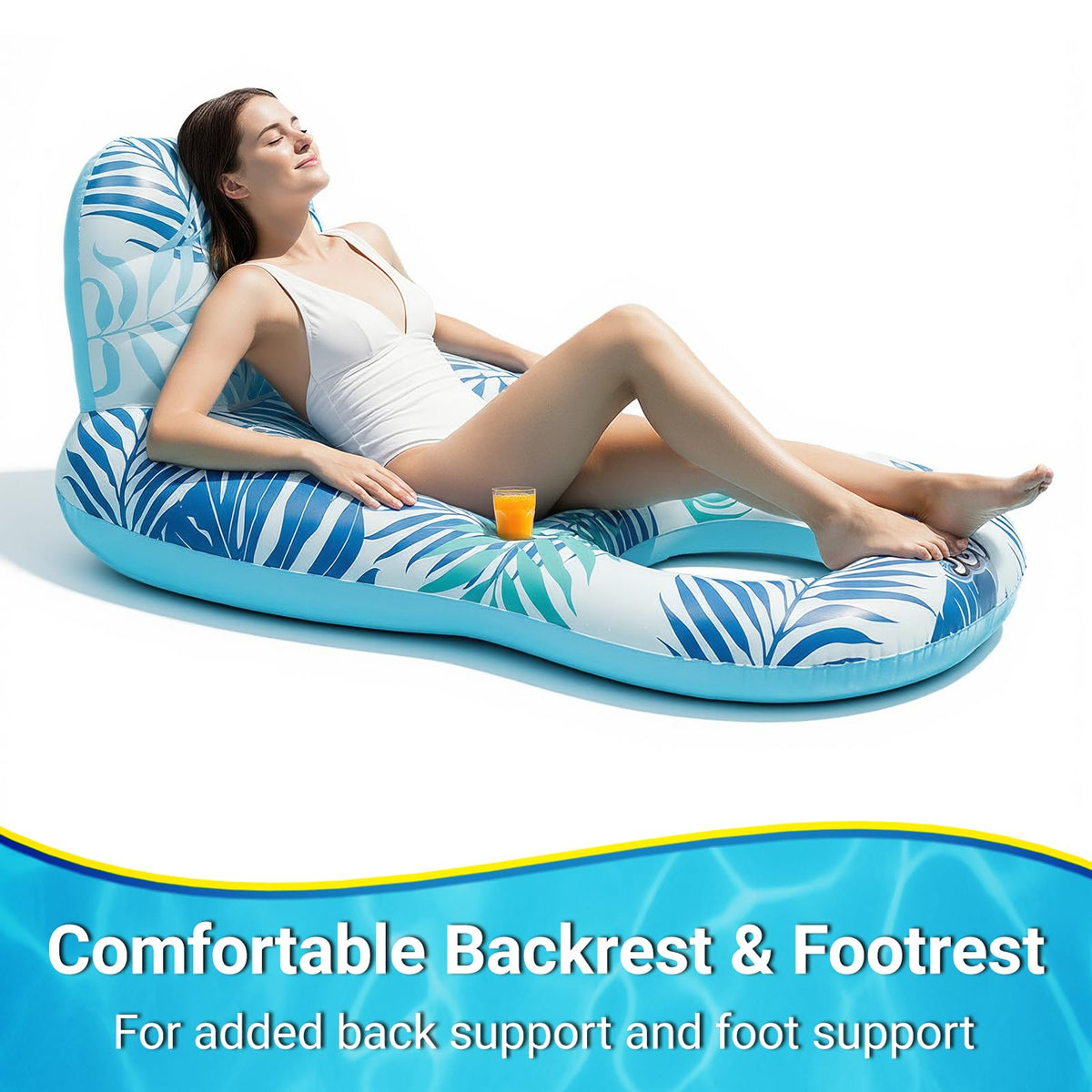 JGV Pool Floats breathable mesh seating for cooler comfort