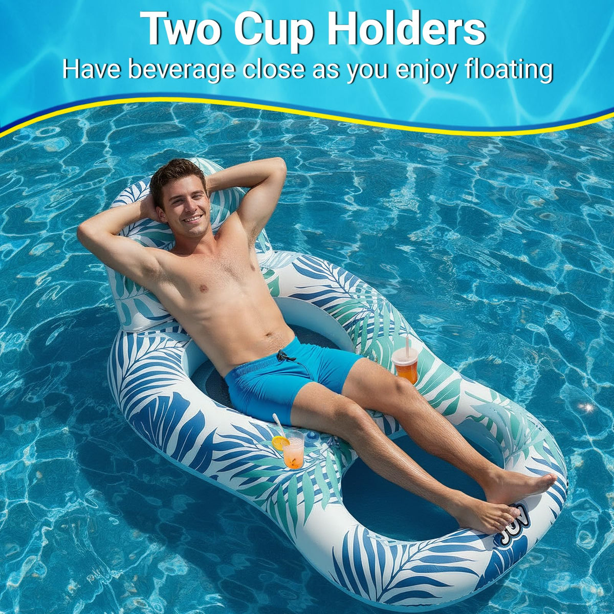 JGV Pool Floats inflates quickly and is portable for travel