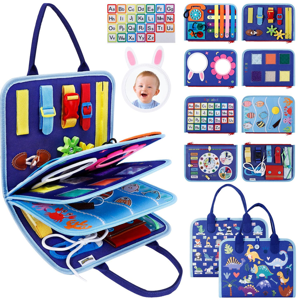 JHkim Busy Board zipper panel promotes fine motor control during travel