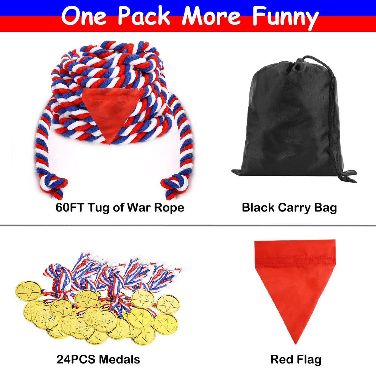 JHkim tug-of-war rope carried in a bag for easy transport.