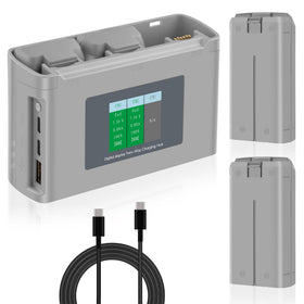 JHTC mini 4K-2 hub with two-way charging and clear display for DJI batteries