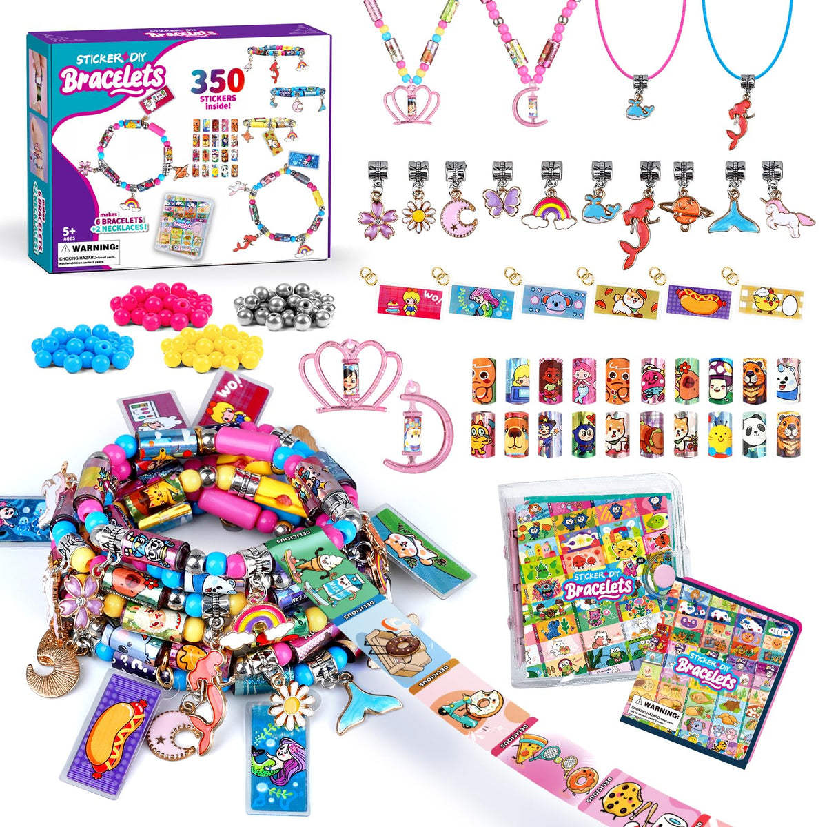 Jhtigre DIY bracelet maker kit with colorful beads for personalized jewelry