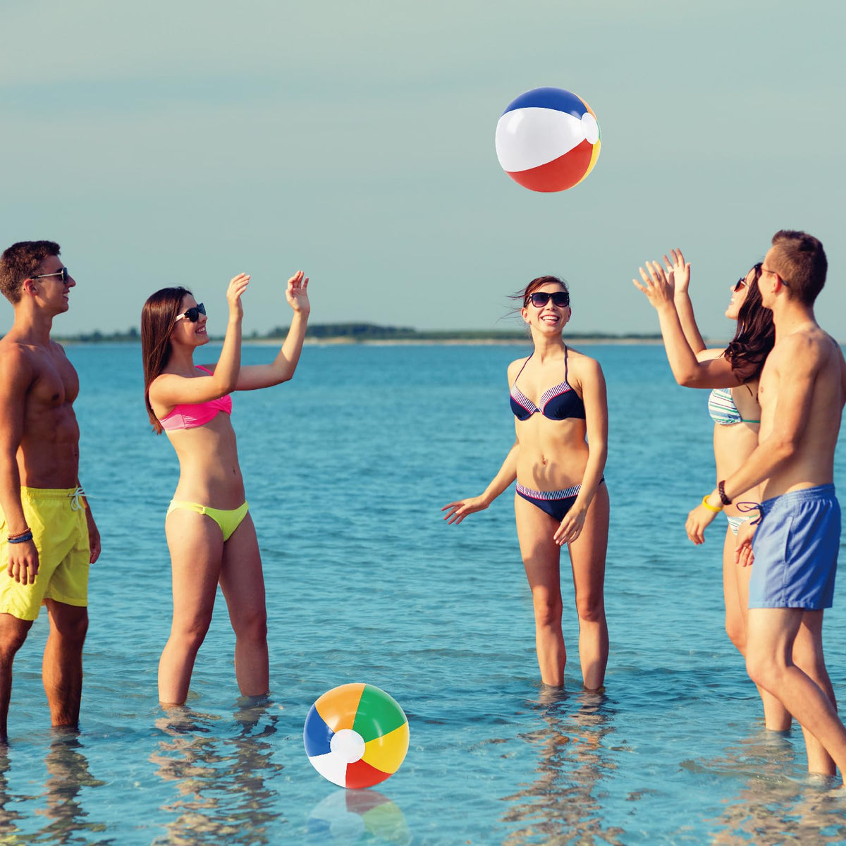 JHUEOPQD durable mini beach balls for kids, grandparents, and family fun