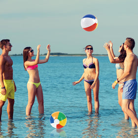JHUEOPQD durable mini beach balls for kids, grandparents, and family fun