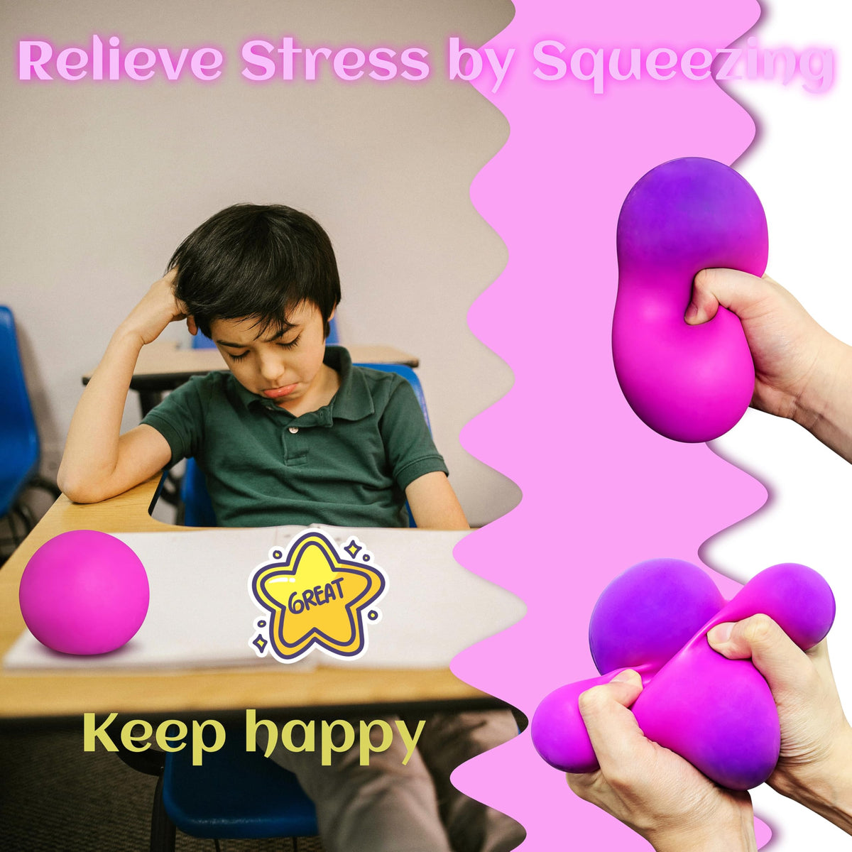 JIAHO giant stress ball designed for classroom focus and playful interaction