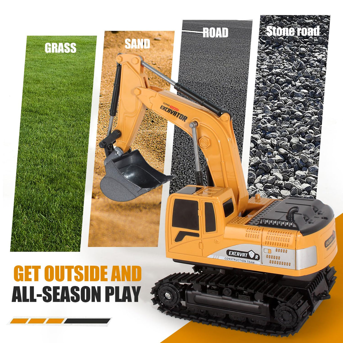 Jiakora outdoor-ready toy supports beach and yard play with friends.