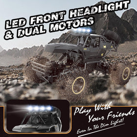 Jiakora RC monster truck headlights visible for night play