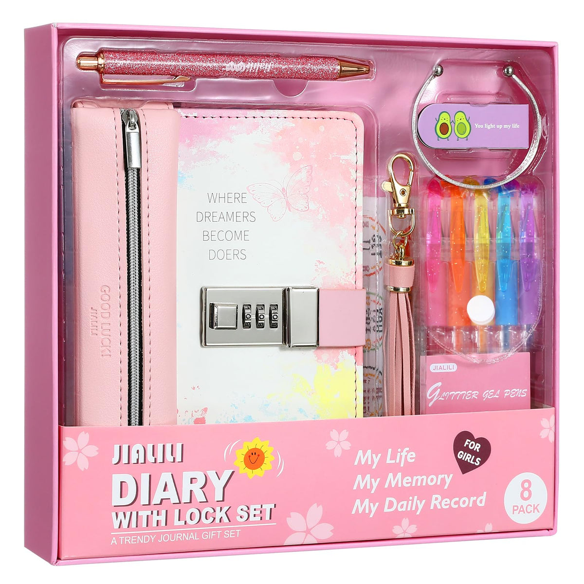 JIALILI diary with lock for girls shows secure space for writing and secrets