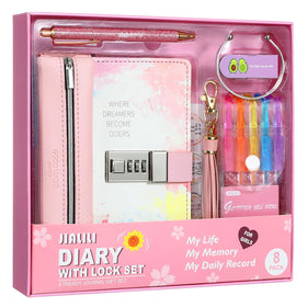 JIALILI diary with lock for girls shows secure space for writing and secrets
