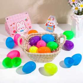 JIALWEN blue 3.35-inch Easter egg, ideal for fillable gifts and festive decor.