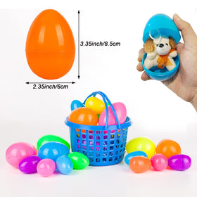 JIALWEN pink 3.35-inch Easter egg, easy to open and reassemble for ongoing play.