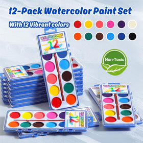JIANERSHE watercolor brushes included in pack for kids' painting sessions.