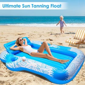 JIANYHW foldable portable floating lounger suited for travel and backyard fun