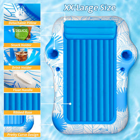 Two drink trays on the JIANYHW lounger keep beverages within easy reach.