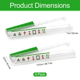 Jibrelxion 4-pack transparent racks with pushers enables smooth tile sliding.