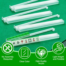 Jibrelxion clear acrylic racks are ideal for portable mahjong game nights.
