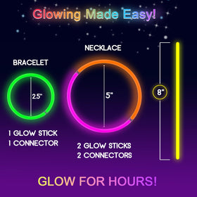 JICUICUI connectors for glow sticks provide secure, reusable setup.