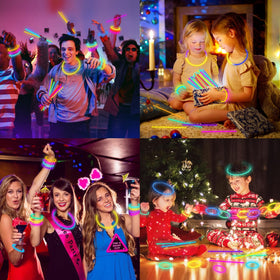 JICUICUI neon party packs add bright color to any celebration.