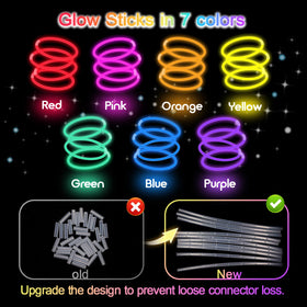 JICUICUI vibrant neon glow colors create eye-catching party ambiance.