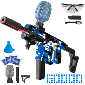 JIFTOK electric gel ball blaster with blue exterior for fast outdoor battles.