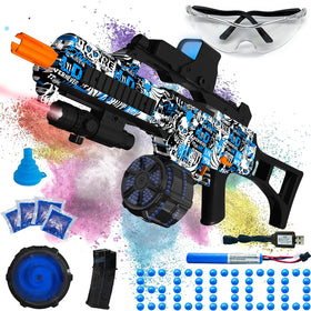 JIFTOK electric gel ball blaster blue front view for action battles